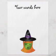 Cute green witch full color flyer
