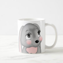 Cute Grey Bunny Coffee Mug