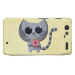 Cute Grey Cat and Doughnut Droid RAZR Covers