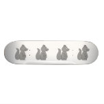 Cute Grey Squirrel Skate Board Deck
