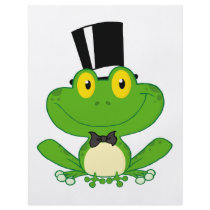 cute groom cartoon frog character custom flyer