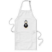 Cute Groom Penguin Apron
