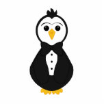 Cute Groom Penguin Acrylic Cut Outs