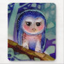 Cute grumpy Owl Mouse Pads