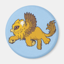Cute Gryphon Flying Refrigerator Magnet