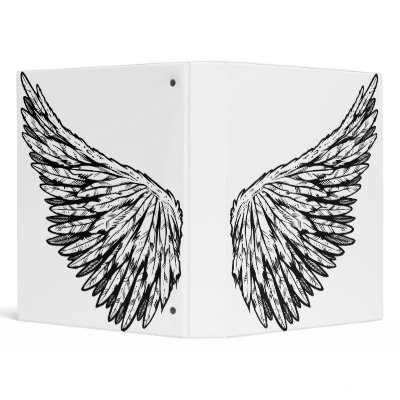 Cute Guardian Angel's Wing(s) Vector Art Binders by mannysThoughts