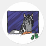 Cute Gypsy Vanner Round Stickers