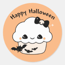 Cute Halloween Cupcake stickers