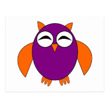 Cute Halloween Owl Postcard
