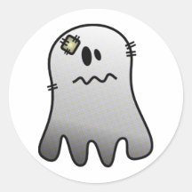 CUTE HALLOWEEN PATCHY GHOST STICKERS