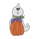 Cute Halloween Pumpkin and Ghost Emb Shirt
