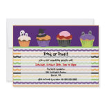 CUTE Halloween Scary Cupcake Invitation