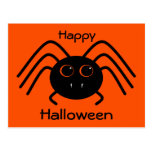 Cute Halloween spider with big eyes and fangs Post Cards