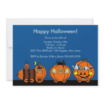 Cute Halloween Train Party Invitation for Kids