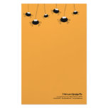 Cute Hanging Cartoon Spiders Halloween Stationery