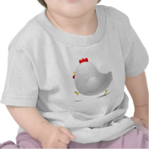 Cute happpy chicken cartoon charactor tshirts