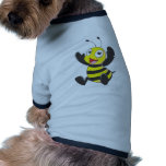 Cute Happy Baby Bee Arms Hands Up Waving Dog T-shirt