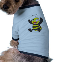 Cute Happy Baby Bee Arms Hands Up Waving Dog T-shirt