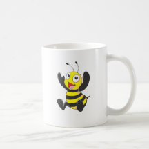 Cute Happy Baby Bee Arms Hands Up Waving Coffee Mug