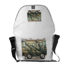 Cute Happy Camper Big RV Coach Motorhome Commuter Bags