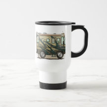 Cute Happy Camper Big RV Coach Motorhome Coffee Mug