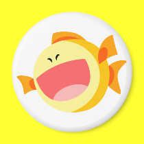 Cute Happy Cartoon Fish Magnet