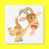 Cute Happy Cartoon Goat Magnet