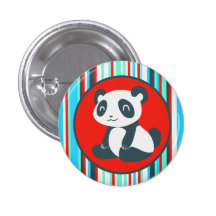 Cute Happy Cartoon Panda Buttons