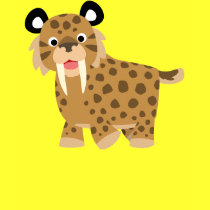 Cute Happy Cartoon Smilodon Children T-Shirt