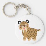 Cute Happy Cartoon Smilodon Keychain keychains