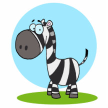 cute happy cartoon zebra acrylic cut out