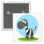 cute happy cartoon zebra pins