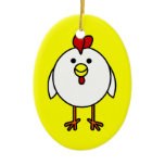 Cute Happy Chicken Customizable! Ornament