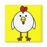 Cute Happy Chicken Refrigerator Magnets