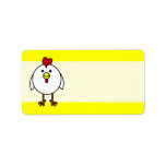 Cute Happy Chicken Personalized Address Labels
