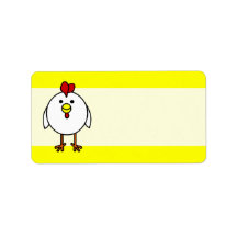Cute Happy Chicken Personalized Address Labels