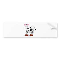 Cute Happy cow cartoon characters Bumper Sticker