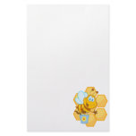 cute happy honey bee and honeycomb customized stationery