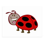 cute happy ladybug post cards