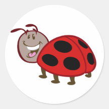 cute happy ladybug sticker