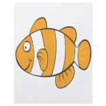 cute happy little clown fish cartoon character flyer design