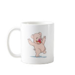 Cute Happy Pig Arms Hands Waving Up HIgh Mugs