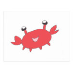 Cute Happy Red Crab Post Card