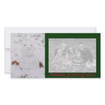 cute happy snowman photo cards