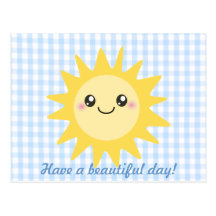 Cute Happy Sun Post Cards