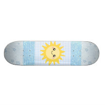 Cute Happy Sun Skate Board