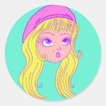 Cute Hat Girl Sticker