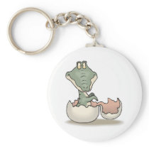 cute hatching baby alligator keychains