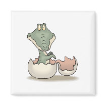 cute hatching baby alligator refrigerator magnets
