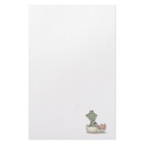 cute hatching baby alligator personalized stationery